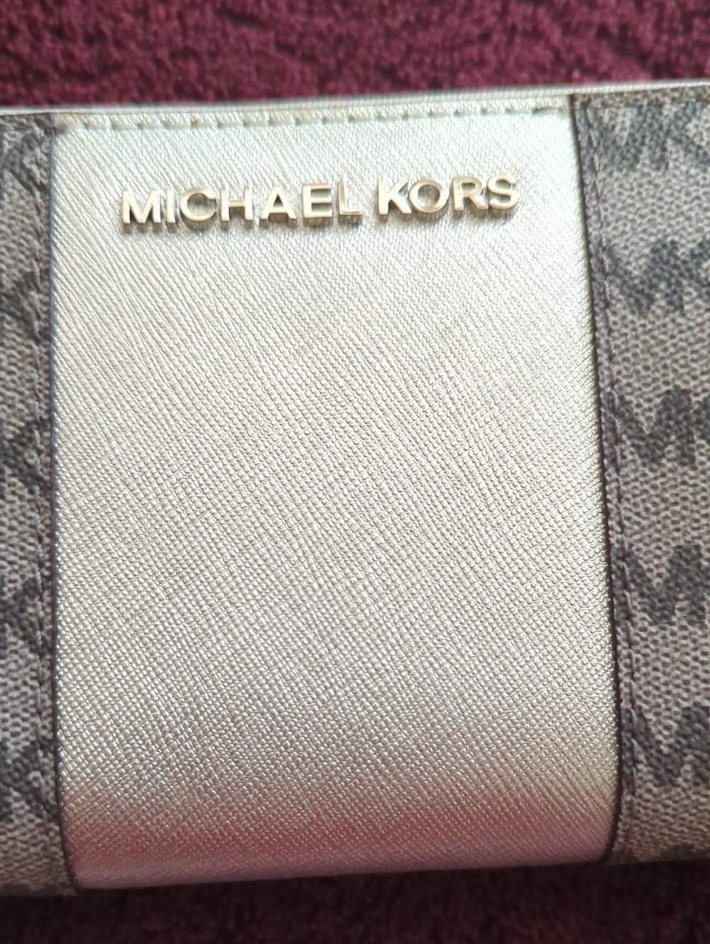 Michael Kors Gray and Silver MK Zip Wristlet New With Tags... - Picture 2 of 12